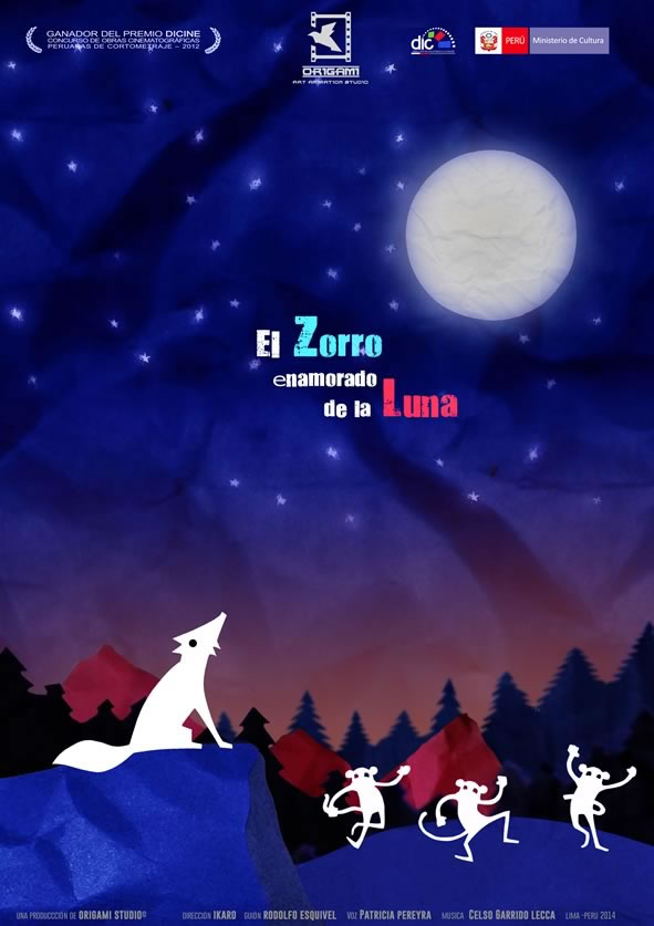 Afiche El zorro enamorado de la luna