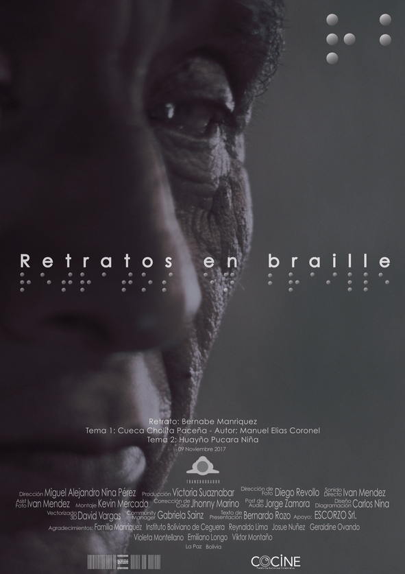 Afiche Retratos en braille – retrato Bernabe Manriquez
